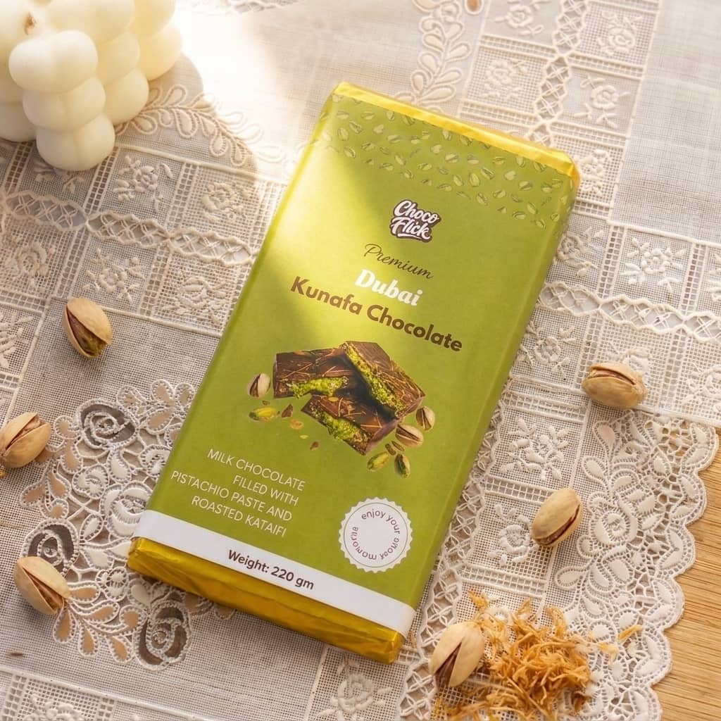 Premium Dubai Kunafa Chocolate 220gm